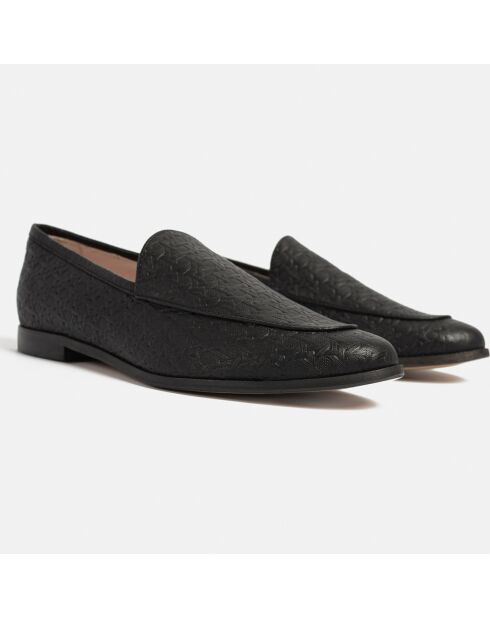 Moonwalk Moonwalk Loafers aus schwarzem Leder