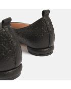 Oh zwarte leren ballerina's voor dames