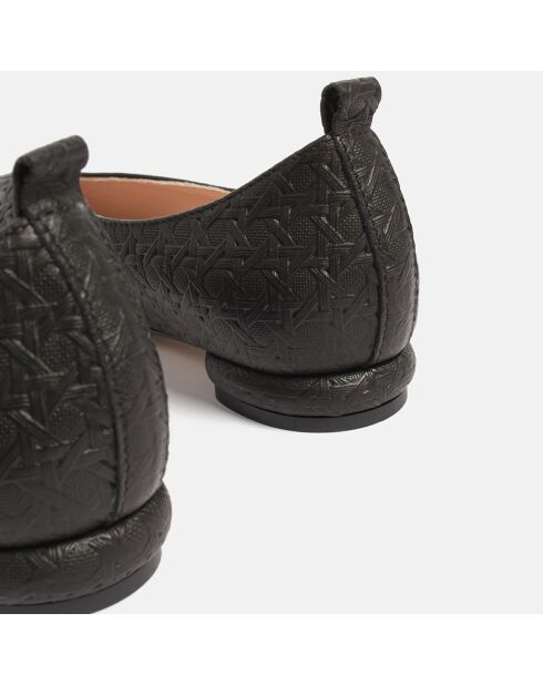 Oh zwarte leren ballerina's voor dames
