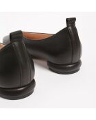 Oh zwarte leren ballerina's voor dames