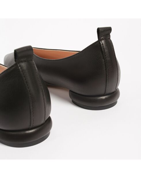 Oh zwarte leren ballerina's voor dames
