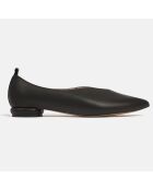 Oh zwarte leren ballerina's voor dames