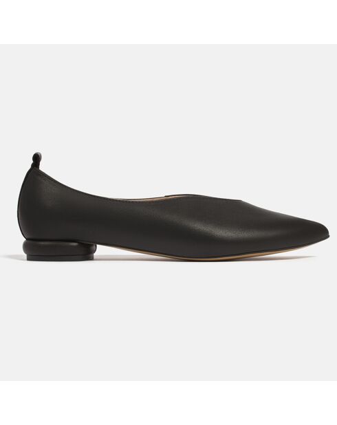 Oh zwarte leren ballerina's voor dames