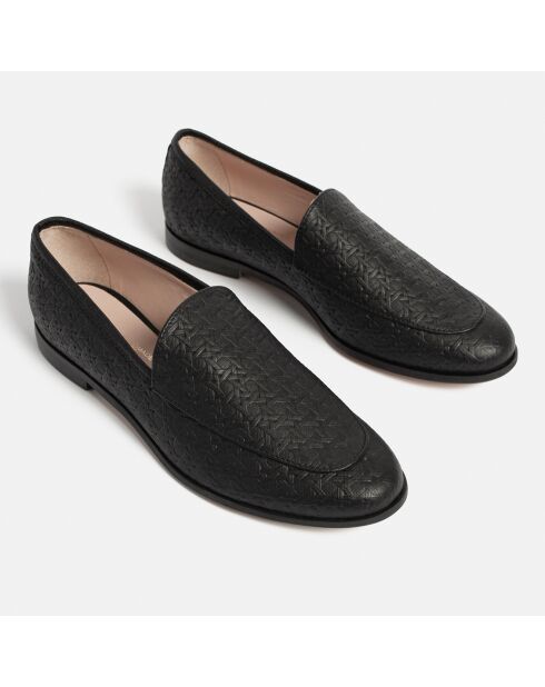 Moonwalk Moonwalk Loafers aus schwarzem Leder
