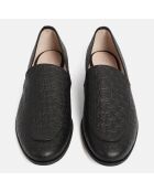 Moonwalk Moonwalk Loafers aus schwarzem Leder