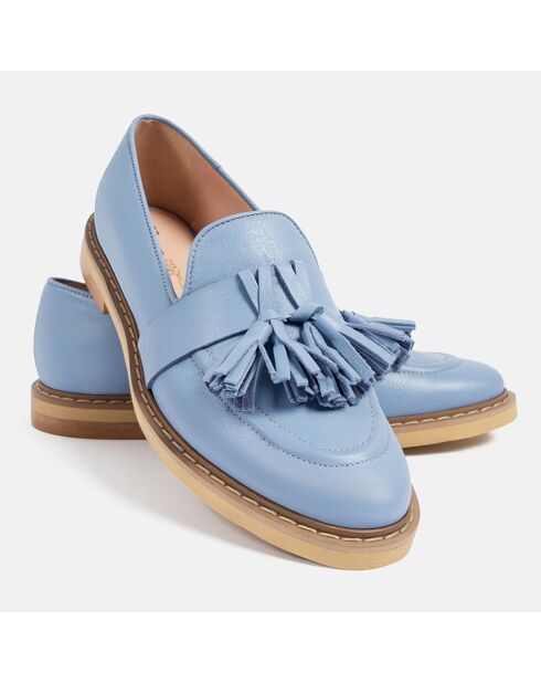 Mocassins en Cuir Uptown Funk bleues