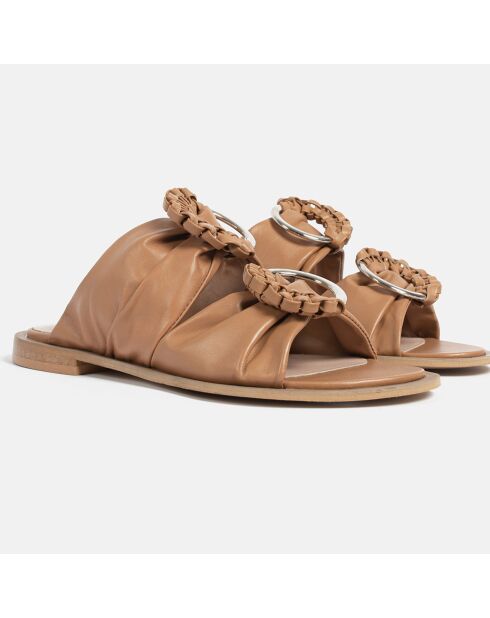 Sabot in pelle marrone Be Ok