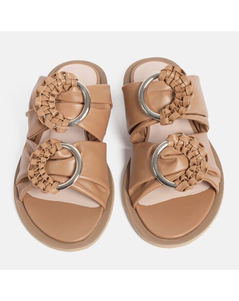 Sabot in pelle marrone Be Ok