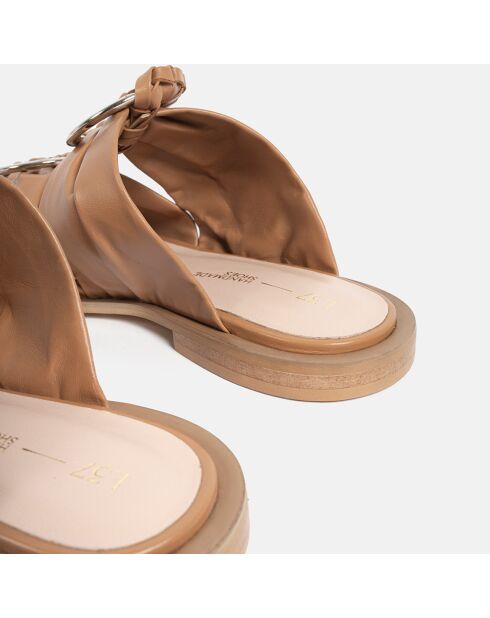 Sabot in pelle marrone Be Ok
