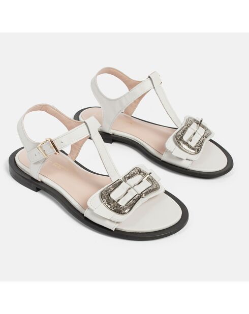 Sandales en Cuir Impact blanches