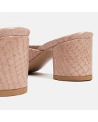 Sabot Miami in pelle rosa - tacco 5,5 cm
