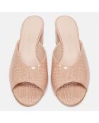 Sabot Miami in pelle rosa - tacco 5,5 cm