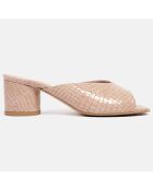 Sabot Miami in pelle rosa - tacco 5,5 cm