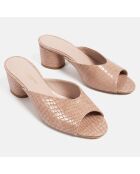 Sabot Miami in pelle rosa - tacco 5,5 cm