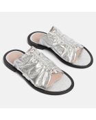 Silberne Pantoletten Sunny Afternon aus Leder