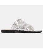 Silberne Pantoletten Sunny Afternon aus Leder