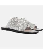 Silberne Pantoletten Sunny Afternon aus Leder