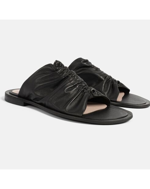 Sabot Sunny Afternon in pelle nera