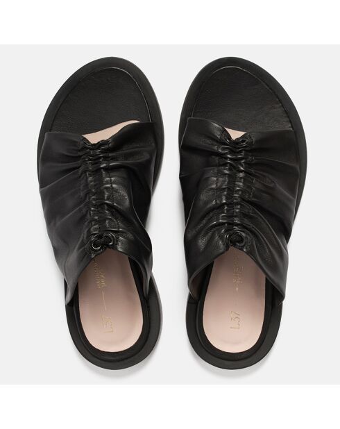 Sabot Sunny Afternon in pelle nera