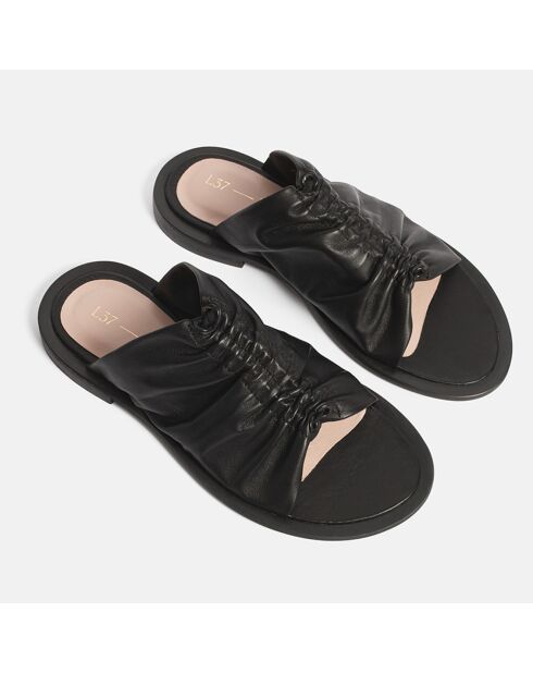 Sabot Sunny Afternon in pelle nera