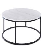 This & That ronde salontafel wit/zwart - D.85x48 cm