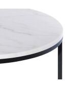 This & That ronde salontafel wit/zwart - D.85x48 cm