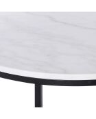 This & That ronde salontafel wit/zwart - D.85x48 cm