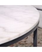 This & That ronde salontafel wit/zwart - D.85x48 cm