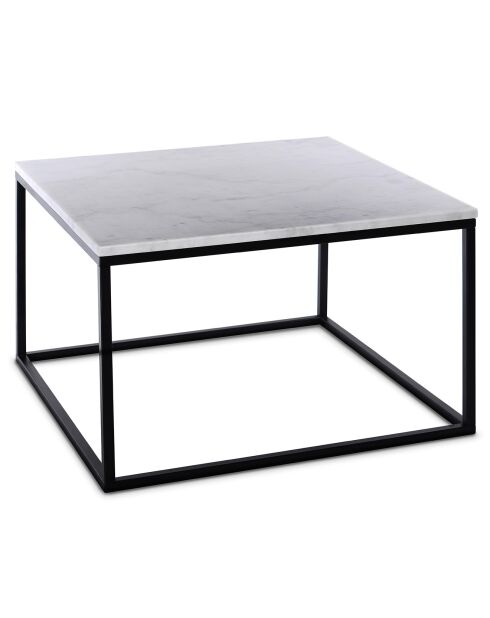 This & That vierkante salontafel wit/zwart - 75x75x48 cm