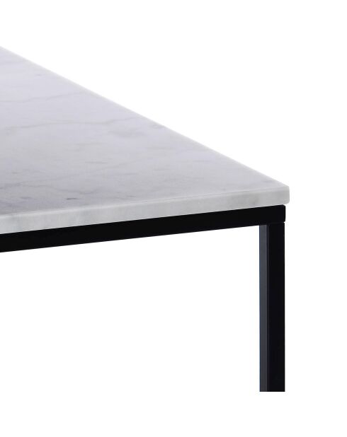 This & That vierkante salontafel wit/zwart - 75x75x48 cm