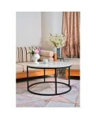 This & That ronde salontafel wit/zwart - D.85x48 cm