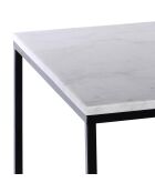 This & That vierkante salontafel wit/zwart - 75x75x48 cm