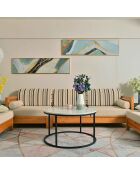 This & That ronde salontafel wit/zwart - D.85x48 cm