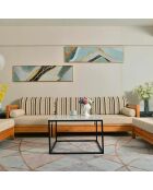 This & That vierkante salontafel wit/zwart - 75x75x48 cm