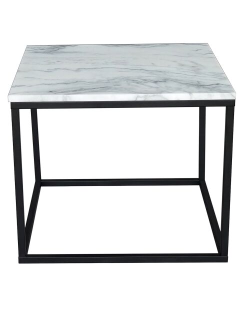 This & That vierkante salontafel wit/zwart - 60x60x50 cm