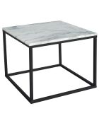 This & That vierkante salontafel wit/zwart - 60x60x50 cm