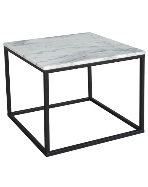 This & That vierkante salontafel wit/zwart - 60x60x50 cm