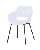 2 Chaises Sit&Chairs blanc/noir - 51x57.5x85 cm