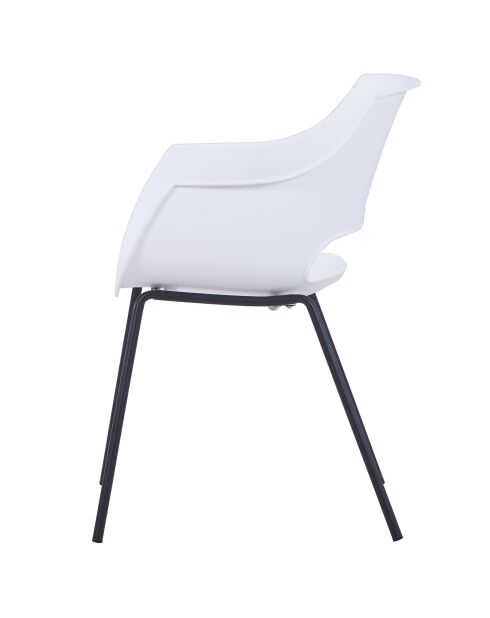 2 Chaises Sit&Chairs blanc/noir - 51x57.5x85 cm