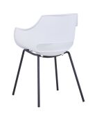 2 Chaises Sit&Chairs blanc/noir - 51x57.5x85 cm