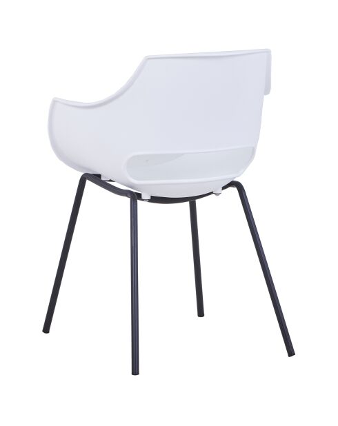2 Chaises Sit&Chairs blanc/noir - 51x57.5x85 cm