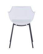 2 Chaises Sit&Chairs blanc/noir - 51x57.5x85 cm