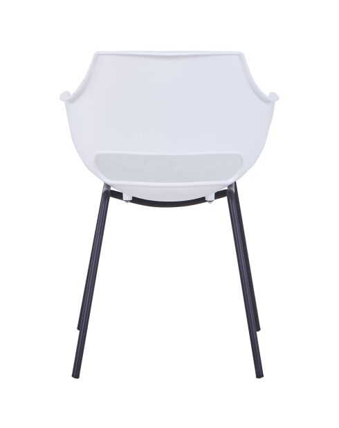 2 Chaises Sit&Chairs blanc/noir - 51x57.5x85 cm