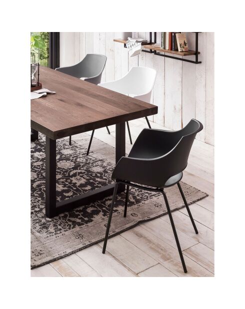 2 Chaises Sit&Chairs blanc/noir - 51x57.5x85 cm