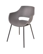 2 Chaises Sit&Chairs gris/noir - 51x57.5x85 cm
