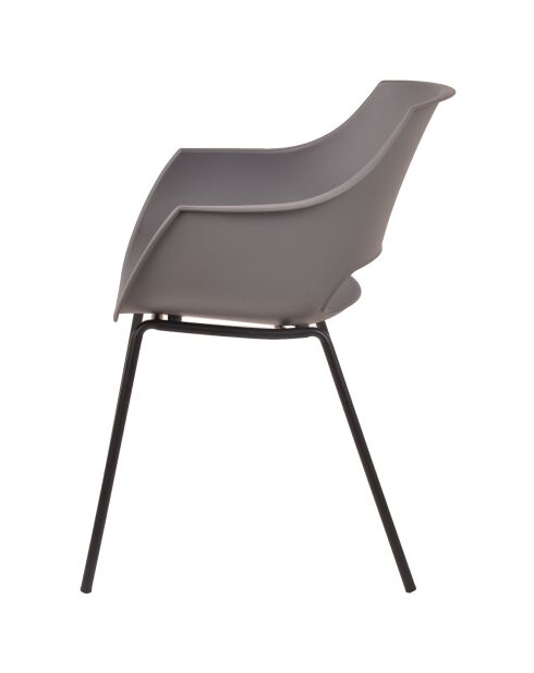 2 Chaises Sit&Chairs gris/noir - 51x57.5x85 cm