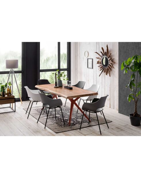 2 Chaises Sit&Chairs gris/noir - 51x57.5x85 cm