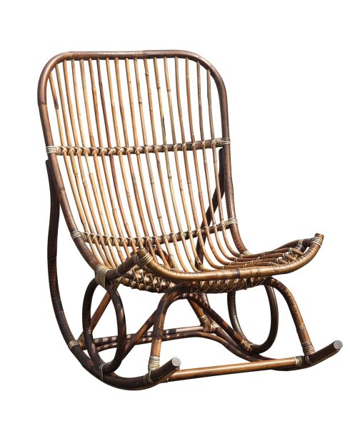 Sillón de ratán marrón - 68x102x102 cm