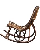 Sillón de ratán marrón - 68x102x102 cm