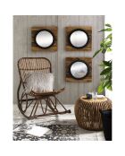 Sillón de ratán marrón - 68x102x102 cm